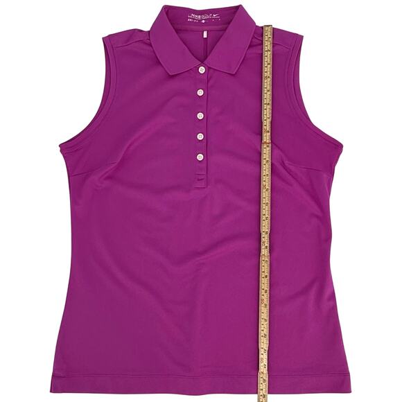 Nike Golf Sleeveless Polo, Magenta, L - Picture 5 of 8